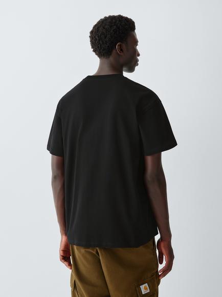 Carhartt WIP American Script Crew Neck Cotton T-Shirt, Black - view 2, Black