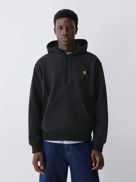 Carhartt WIP American Script Cotton Blend Hoodie, Black, Black