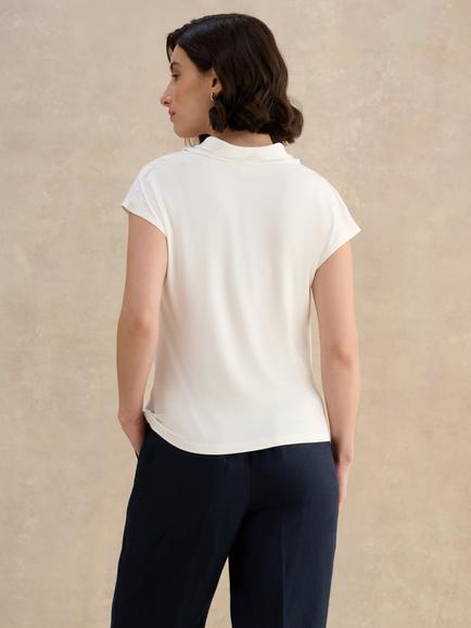 Hobbs Miranda Cowl Neck Top, Cream - view 2, Cream