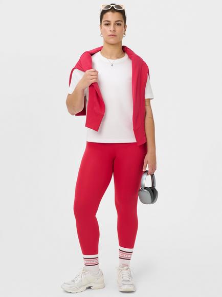 Sweaty Betty All Day Wrap Waist Leggings, Crimson Red - view 2, Crimson Red