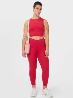 Sweaty Betty All Day 7/8 Wrap Waist Leggings, Crimson Red - view 2, Crimson Red