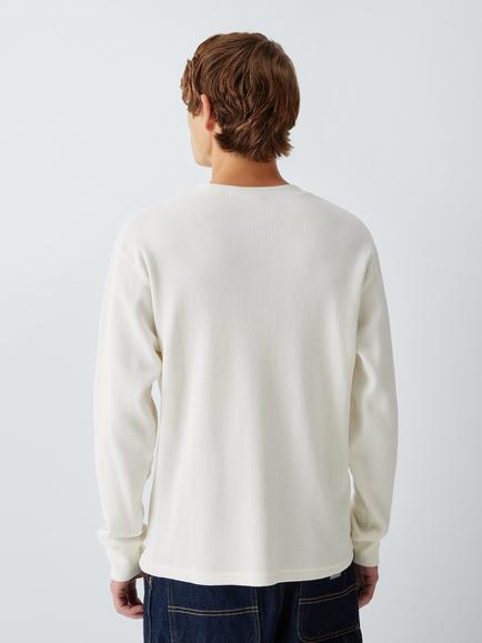 Carhartt WIP Cotton Waffle Blackletter Long Sleeve T-Shirt, Wax/Black - view 2, Wax/Black