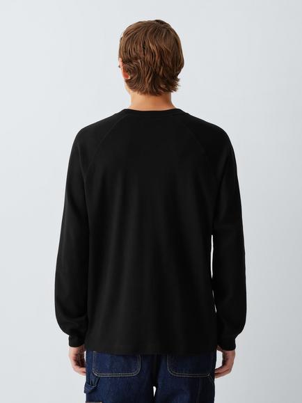 Carhartt WIP Signature Cotton Rib Long Sleeve T-Shirt, Black/White - view 2, Black/White