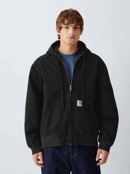 Carhartt WIP Cotton OG Active Hooded Jacket, Black Stone Canvas, Black Stone Canvas