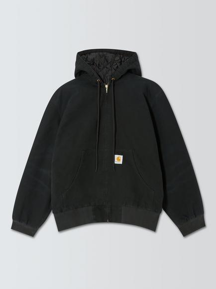 Carhartt WIP Cotton OG Active Hooded Jacket, Black Stone Canvas, Black Stone Canvas