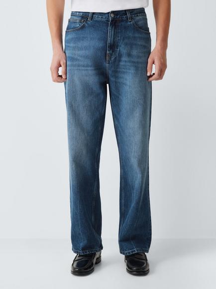 Carhartt WIP Payson Wide Leg Straight Fit Jeans, Marble Used Wash, Blue, Marble Used Wash
