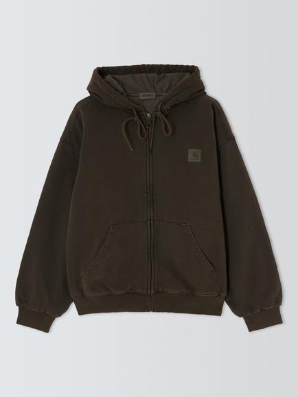 Carhartt WIP Vista Zip Front Hoodie, Tobacco, Tobacco