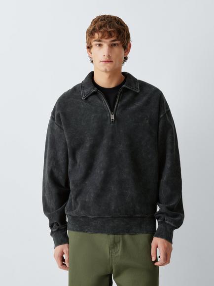Carhartt WIP Lambert Cotton Polo Sweatshirt, Black, Black