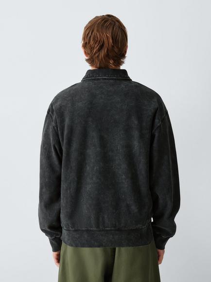 Carhartt WIP Lambert Cotton Polo Sweatshirt, Black - view 2, Black