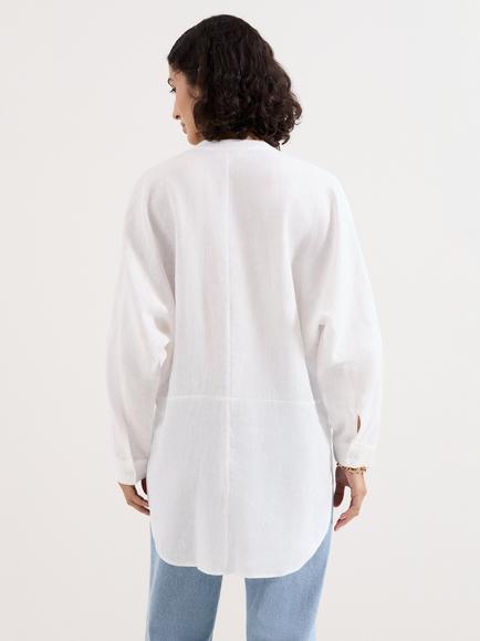 Phase Eight Mathilde Linen Shirt, White - view 2, White