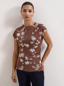Phase Eight Kezia Mesh Top, Brown, Brown