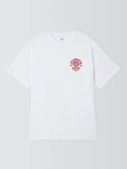 Levi's Graphic Print Crew Neck Cotton T-Shirt, Bright White, Bright White