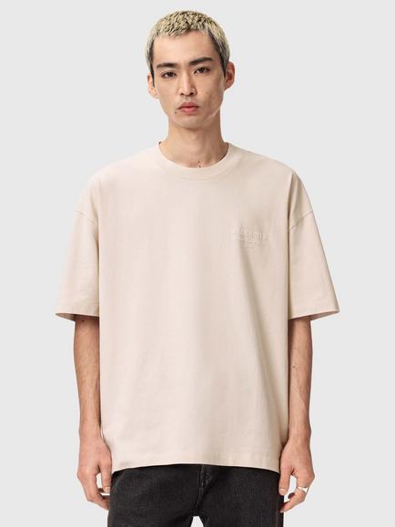 AllSaints Xander Loose Fit Crew Neck Cotton T-Shirt, Off White, Off White