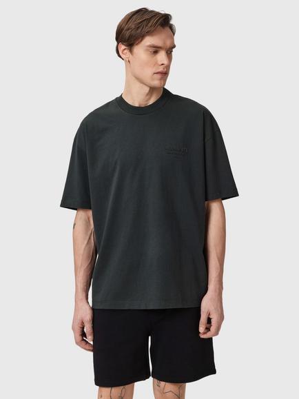 AllSaints Xander Loose Fit Crew Neck Cotton T-Shirt, Grey, Grey