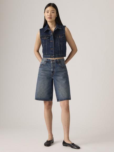 Levi's Denim Baggy Dad Jorts, Hinged Heart Jort, Hinged Heart Jort