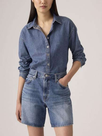 Levi's High Rise Baggy Denim Shorts, Worn Memory Short - view 2, Worn Memory Short