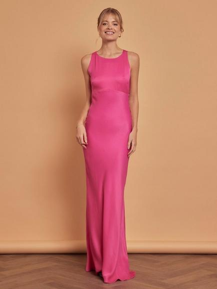 Maids to Measure Coco Cross Back Bridesmaid Dress, Pink