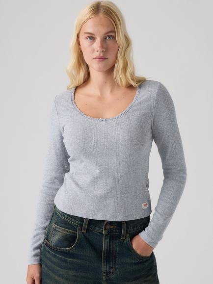 Levi's Dry Goods Stretch Cotton Top, Silver Heather Grey, Silver Heather Gray