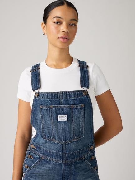 Levi's Baggy Fit Straight Leg Denim Dungaree Overalls, Go Upstairs - view 2, Go Upstairs