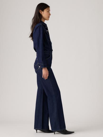 Levi's Western Wide Leg Long Sleeve Denim Jumpsuit, Reign Of The Rinse - view 2, Reign Of The Rinse