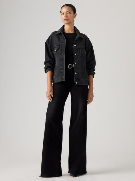 Levi's 728 High Rise Wide Leg Jeans, Worn Midnight, Worn Midnight