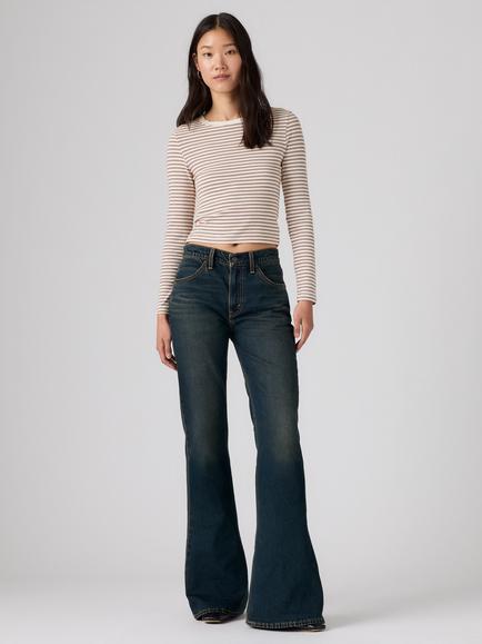 Levi's Puddle Hem Snap High Rise Flare Jeans, High Vibration - view 2, High Vibration