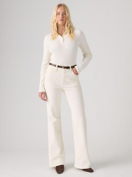 Levi's Ribcage High Rise Flare Jeans, Egret, Egret