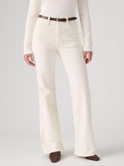Levi's Ribcage High Rise Flare Jeans, Egret - view 2, Egret