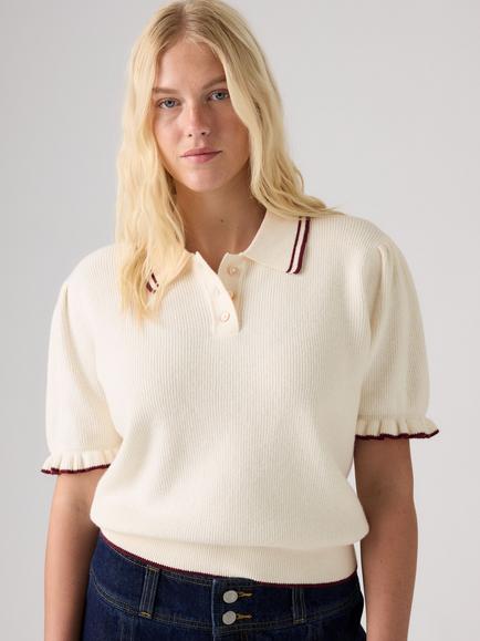 Levi's Supersoft Summer Short Sleeve Polo Shirt, Egret Cab, Egret Cab