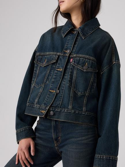 Levi's Loose Crop Trucker Jacket, High Vibration Trucker - view 2, High Vibration Trker