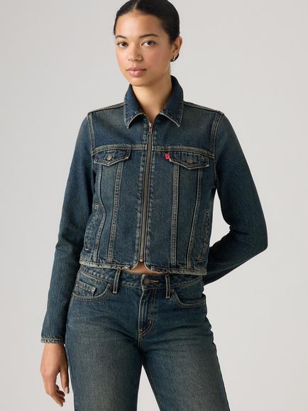 Levi's Zipped Original Denim Trucker Jacket, Happy Tale Trucker, Happy Tale Trucker