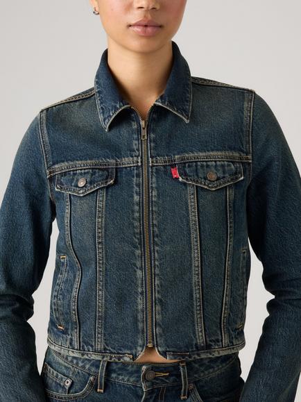 Levi's Zipped Original Denim Trucker Jacket, Happy Tale Trucker - view 2, Happy Tale Trucker