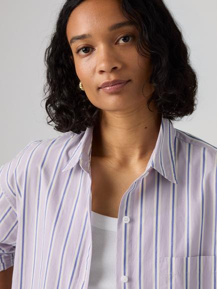 Levi's Harlie Striped Cotton Boyfriend Shirt, Costanza Stripe Wist - view 2, Costanza Stripe Wist