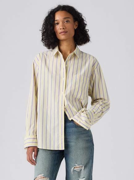 Levi's Harlie Striped Cotton Boyfriend Shirt, Costanza Stripe Van, Costanza Stripe Van