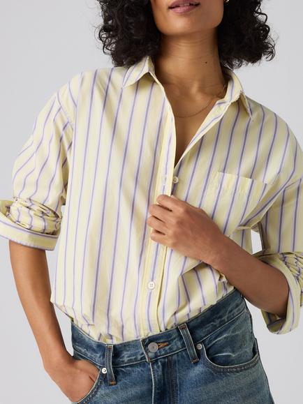 Levi's Harlie Striped Cotton Boyfriend Shirt, Costanza Stripe Van - view 2, Costanza Stripe Van