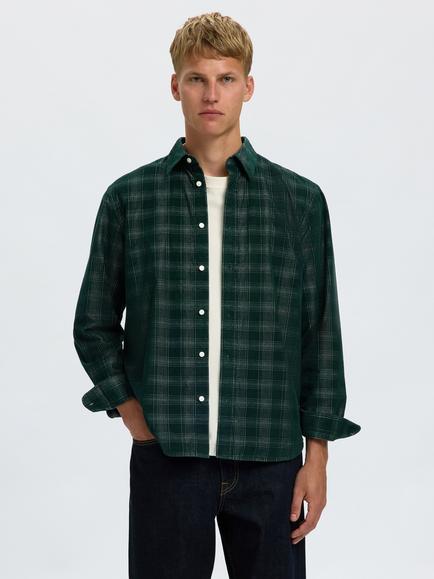 Selected Corduroy Check Shirt, Pine Grove, Pine Grove