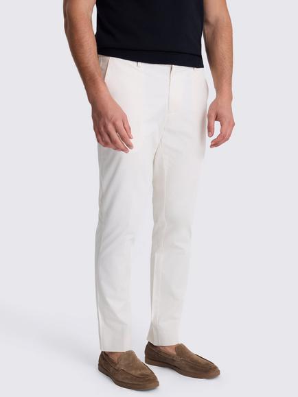 Moss Slim Fit Cotton Rich Chinos, Off White