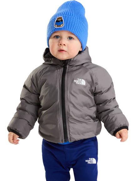 The North Face Baby Reversible Hooded Jacket, Black/Smoked Pearl - view 2, Black/Smoked Pearl