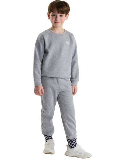 The North Face Kids' Sweatshirt and Joggers Set, Pale Grey Heather, Pale Grey Heather