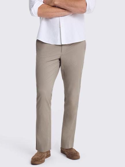 Moss Slim Fit Cotton Rich Chinos, Dark Taupe