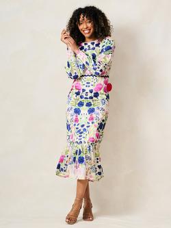 Hope & Ivy The Caroline Floral Dress, White Multi - view 2, White Mulit