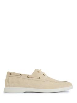 Simon Carter Trovo Suede Boat Shoes, Beige