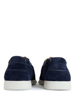 Simon Carter Trovo Suede Boat Shoes - view 2, Navy
