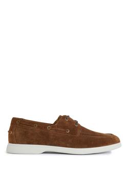 Simon Carter Trovo Suede Boat Shoes, Tan