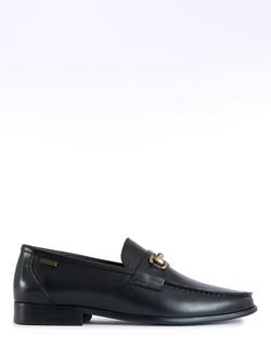Simon Carter Hexin Leather Loafers, Black, Black