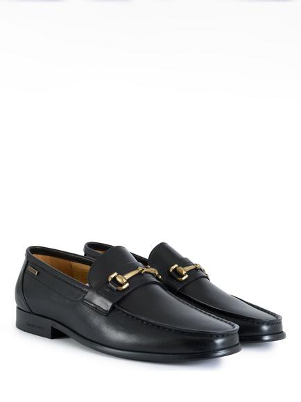 Simon Carter Hexin Leather Loafers, Tan - view 2, Black