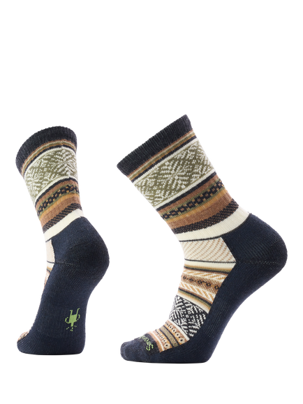 SmartWool Everyday Fair Isle Sweater Crew Socks, Charcoal, Charcoal