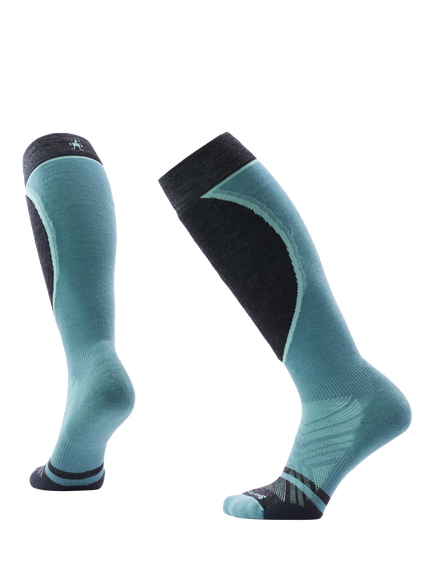 SmartWool Ski Targeted Cushion Patterned Merino Wool Socks, Dusty Teal, Dusty Teal
