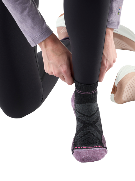 SmartWool Hike Wool Rich Light Cushion Ankle Socks, Charcoal - view 2, Charcoal