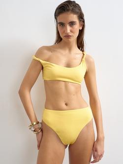 Topshop Tiana Bikini Bottoms, Yellow - view 2, Yellow